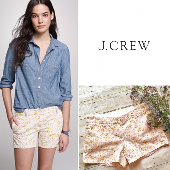 J. Crew Pants - J. Crew floral broken-in chino shorts